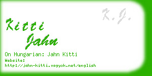 kitti jahn business card